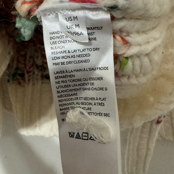 Anthropologie Kahlo Chunky Striped Jumper Sweater Alpaca Wool Blend Size Medium - Picture 8 of 11